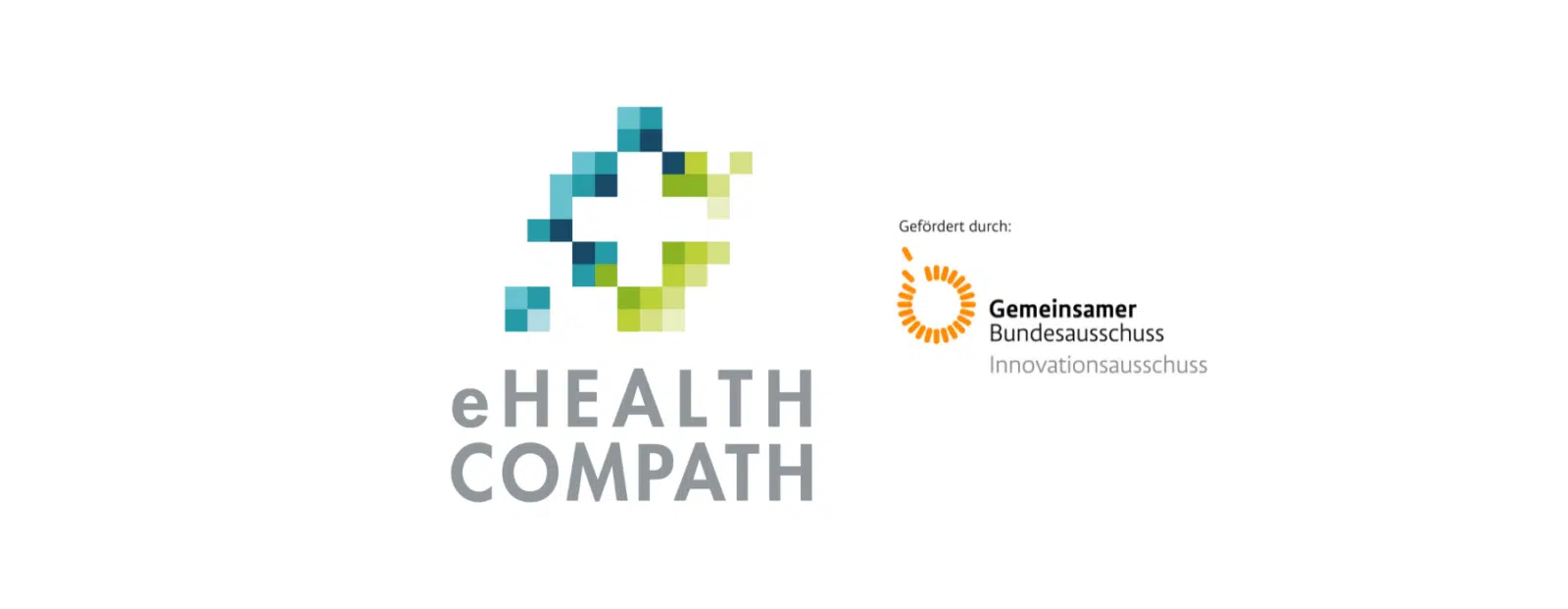 Logos: eHealth Compath und Gemeinsamer Bundessausschus | Innovationsausschuss